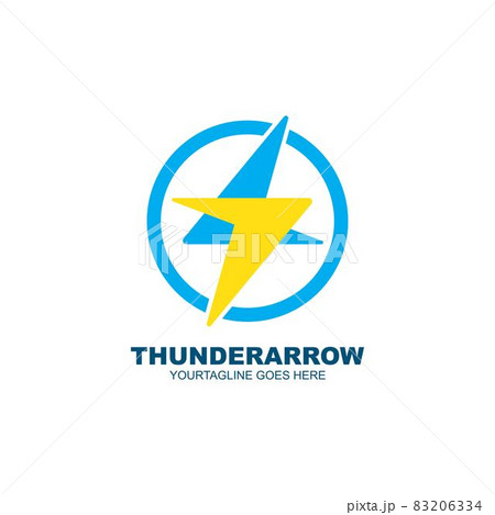 thunderbolt arrow vector icon illustration design template 83206334