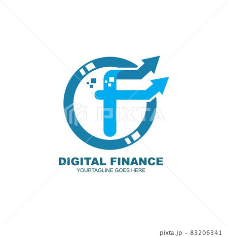 f letter arrow for  business finance  icon vector illustration design template 83206341