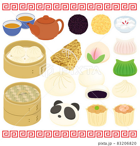 点心・飲茶のイラスト 点心・飲茶のイラスト 83206820