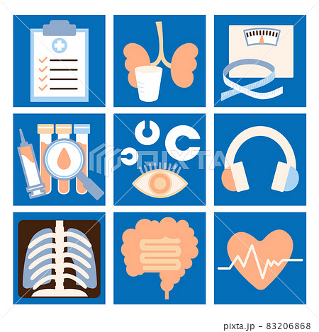 健康診断のアイコンセット 83206868
