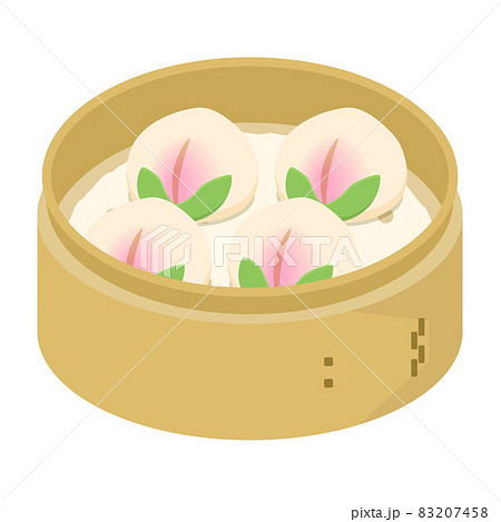 桃饅頭のイラスト 83207458