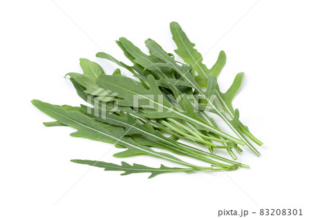 wild rocket leaves isolated on white 83208301