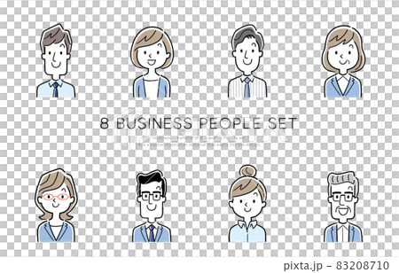 Vector Illustration Material: Business, Person Icon Set 83208710