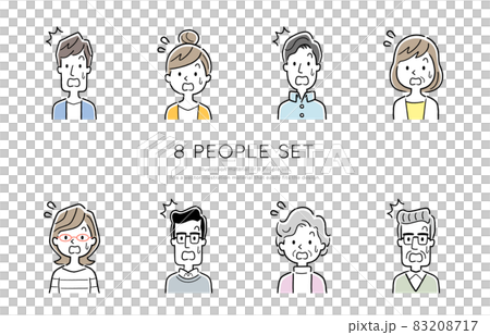 ベクターイラスト素材：人物アイコンセット 83208717