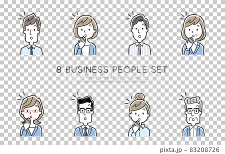 矢量插圖素材：商業、人物圖標集 83208726