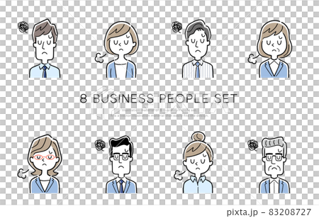 矢量插圖素材：商業、人物圖標集 83208727