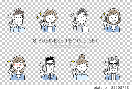 ベクターイラスト素材：ビジネス、人物アイコンセット 83208728