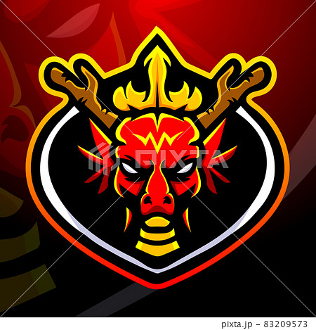 Dragon mascot esport logo design  83209573