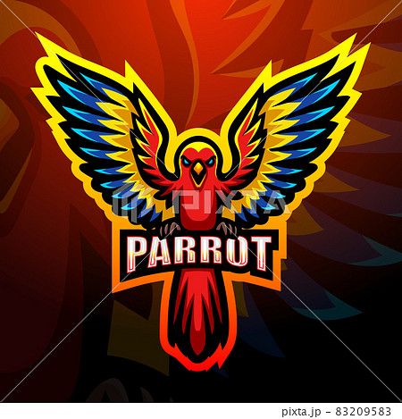 Parrot mascot esport logo design 83209583