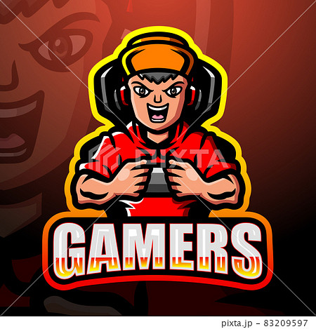 Gamer Boy Mascot Esport Logo Designのイラスト素材 9597