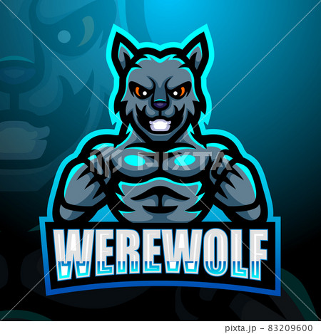 Werewolf mascot esport logo design 83209600