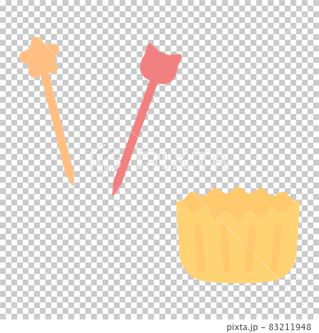 シンプルでかわいいお弁当雑貨のイラスト シンプルでかわいいお弁当雑貨のイラスト 83211948