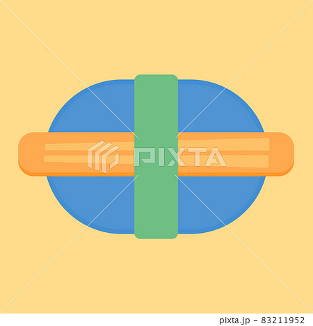 シンプルでかわいいお弁当箱のイラストのイラスト素材