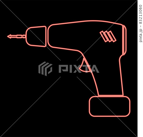 Neon screwdriver icon black color in circle red color vector illustration flat style image Neon screwdriver icon black color in circle red color vector illustration flat style image 83213060
