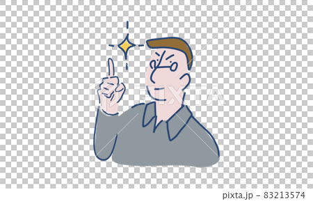 Male with glasses Doya face Simple flat person 83213574