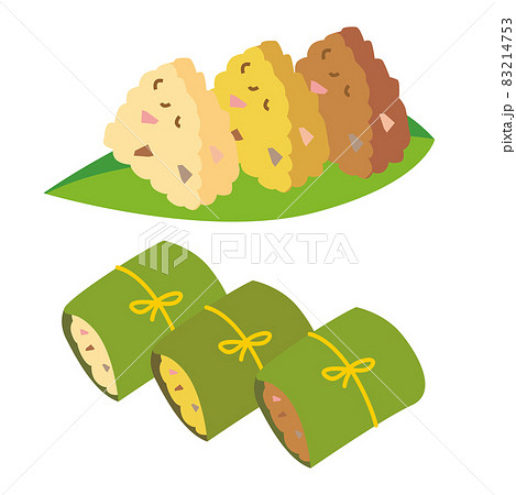 ちまき 米 福岡のイラスト素材