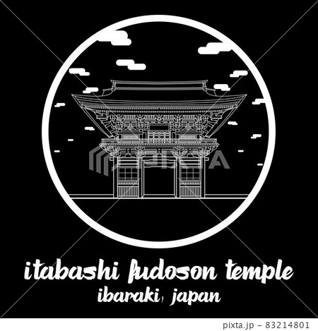 Circle Icon line Itabashi Fudoson Temple. Vector illustration Circle Icon line Itabashi Fudoson Temple. Vector illustration 83214801