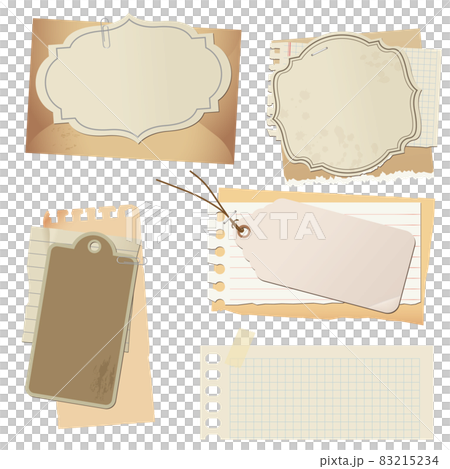 Vintage-style paper material set 83215234