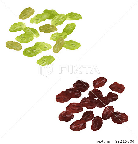 ドライフルーツ（レーズン）の手描きイラスト 83215604