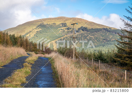 The road to Croaghnageer between Glenties and Ballybofey in County Donegal - Ireland The road to Croaghnageer between Glenties and Ballybofey in County Donegal - Ireland 83215800