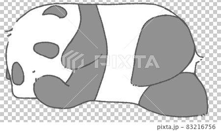 ねころぶ赤ちゃんパンダ(灰色) ねころぶ赤ちゃんパンダ(灰色) 83216756