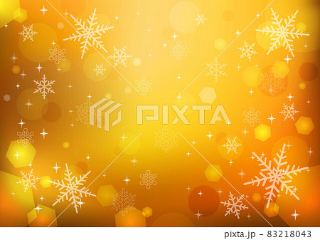 クリスマスイルミネーションゴールド背景キラキラのイラスト素材