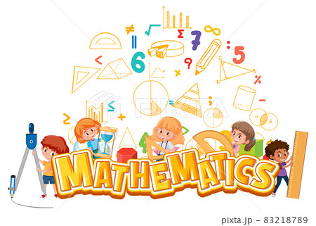Math icon with kids and math toolsのイラスト素材 [83218789] - PIXTA