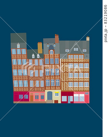 レンヌ　rennes　フランス　france　傾く家 83219086