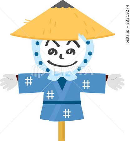 すげ笠をかぶった案山子 すげ笠をかぶった案山子 83219274