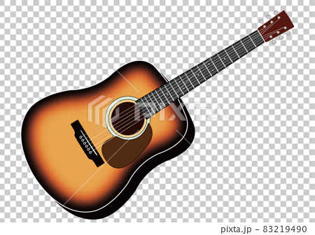 アコースティックギターのイラスト素材