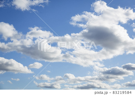 Heavenly clouds, blue sky with clouds background. Sky with clouds weather nature cloud blue. Inspirational concept. 83219584