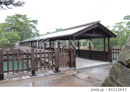 高松城の屋根付き橋 鞘橋 高松 香川県 四国 高松城の屋根付き橋 鞘橋 高松 香川県 四国 83223647