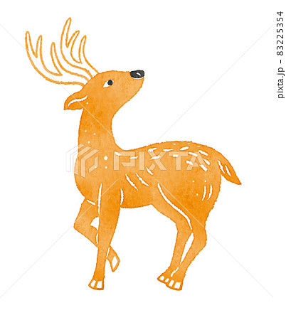 鹿 黄金色のイラスト素材 [83225354] - PIXTA