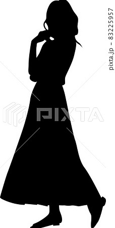 オシャレ女性シルエット 83225957