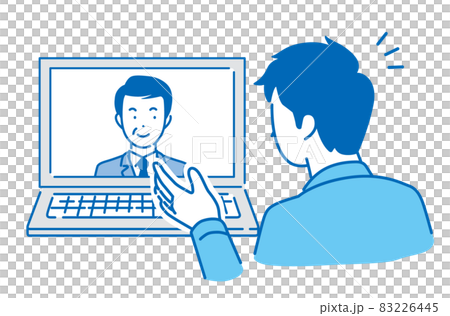 Online conference web conference telework illustration 83226445