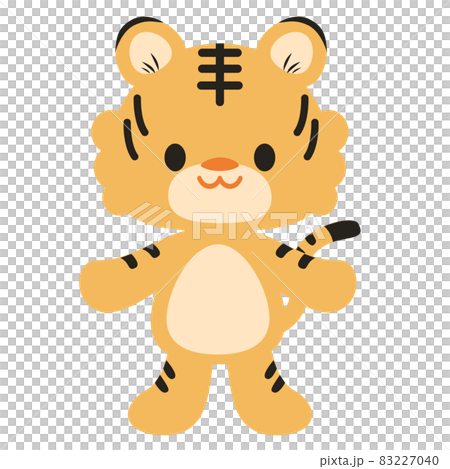 立ちポーズのトラのイラスト 83227040