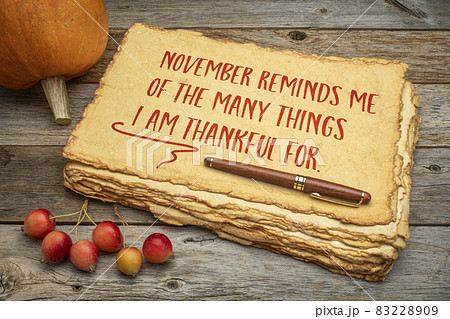 November reminds me of the many things I am grateful for 83228909