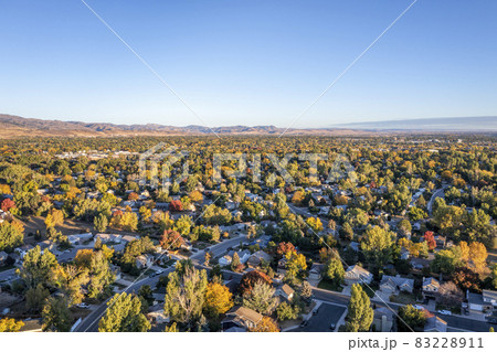 Fort Collins and Front Range aerial view Fort Collins and Front Range aerial view 83228911