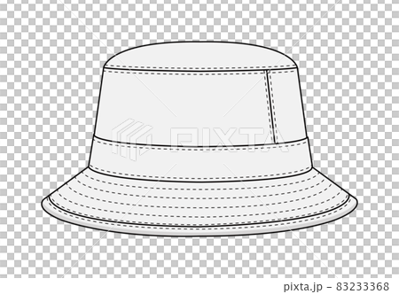 Bucket Hat Safari Hat Template Illustration / White 83233368