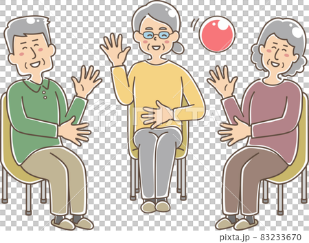 Elderly People Playing Ball Stock Illustration 83233670 PIXTA