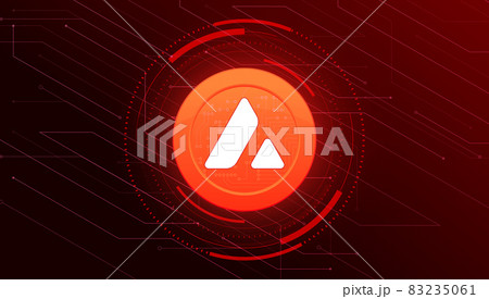 Avalanche AVAX banner. AVAX coin cryptocurrency concept banner background. Avalanche AVAX banner. AVAX coin cryptocurrency concept banner background. 83235061