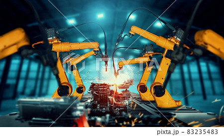 Mechanized industry robot arm for assembly in factory production line Mechanized industry robot arm for assembly in factory production line 83235483
