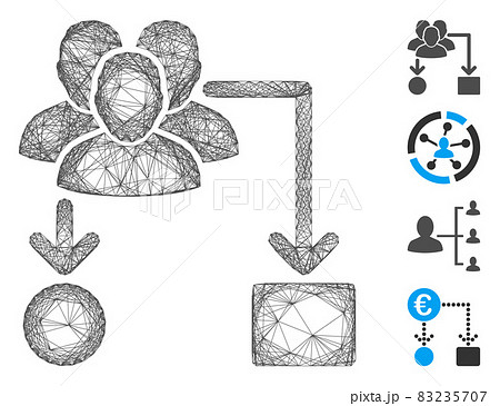 Hatched User Routing Scheme Vector Mesh 83235707