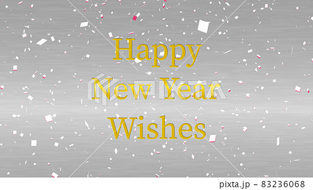 Happy New Year　英語　年賀　新年　テキスト　ハッピーニューイヤー　CG　壁紙　背景 83236068