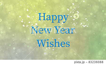 Happy New Year 英語 年賀 新年 テキスト ハッピーニューイヤー Cg 壁紙 背景のイラスト素材 2360