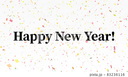 Happy New Year　英語　年賀　新年　テキスト　ハッピーニューイヤー　CG　壁紙　背景 83236116