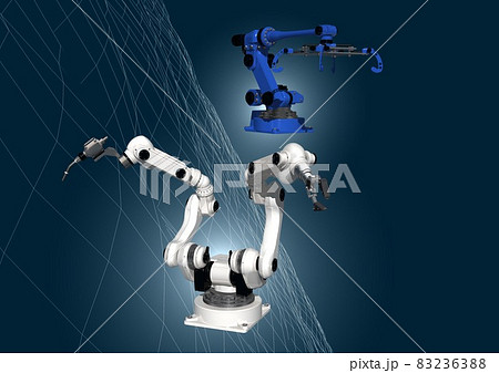 溶接用 ロボットハンド 双腕仕様 貨物移動ロボット 産業用ロボット 最先端イメージ 3dcg のイラスト素材 2363 溶接用 ロボットハンド 双腕仕様 貨物移動ロボット 産業用ロボット 最先端イメージ 3dcg のイラスト素材 2363