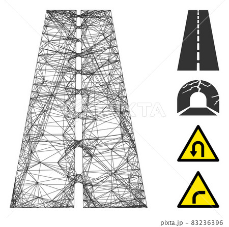 Network Straight Road Vector Mesh Network Straight Road Vector Mesh 83236396