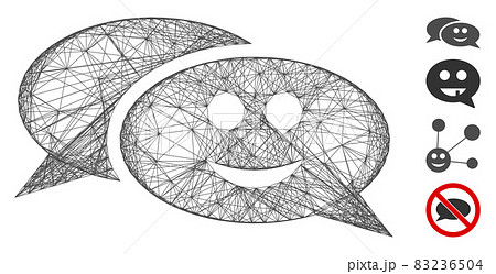 Hatched Smile Chat Messages Vector Mesh Hatched Smile Chat Messages Vector Mesh 83236504