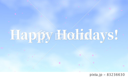 Happy Holidays ハッピーホリデー テキスト 素材 年末 背景 壁紙 メッセージカードのイラスト素材